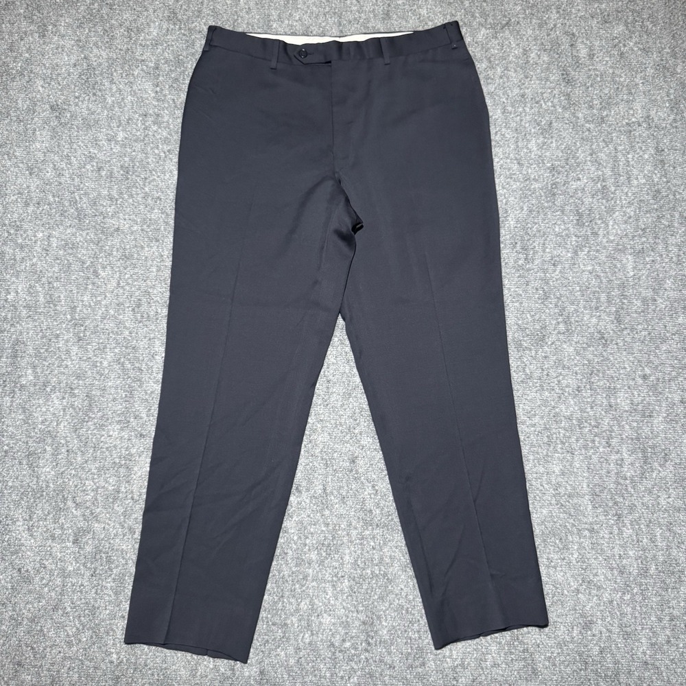 Canali Tessuto Wool Dress Pants Men 56/32 Tag Navy Trousers Made Italy‎ ~ 33x27